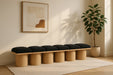 Meridian Furniture - Pavilion Black Boucle Fabric Upholstered 6pc. Bench - 465Black-6B - GreatFurnitureDeal