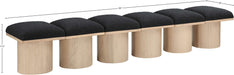 Meridian Furniture - Pavilion Black Boucle Fabric Upholstered 6pc. Bench - 465Black-6B - GreatFurnitureDeal