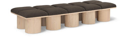 Meridian Furniture - Pavilion Brown Boucle Fabric Upholstered 10pc. Bench - 465Brown-10C - GreatFurnitureDeal