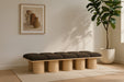 Meridian Furniture - Pavilion Brown Boucle Fabric Upholstered 10pc. Bench - 465Brown-10C - GreatFurnitureDeal
