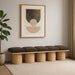 Meridian Furniture - Pavilion Brown Boucle Fabric Upholstered 5pc. Bench - 465Brown-5B - GreatFurnitureDeal