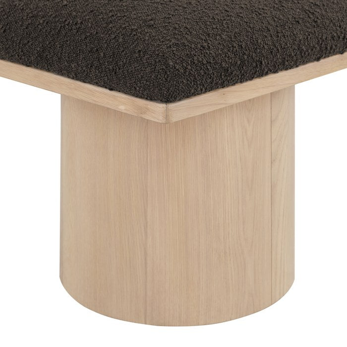Meridian Furniture - Pavilion Brown Boucle Fabric Upholstered 6pc. Bench - 465Brown-6B - GreatFurnitureDeal