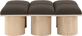 Meridian Furniture - Pavilion Brown Boucle Fabric Upholstered 6pc. Bench - 465Brown-6D - GreatFurnitureDeal