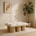 Meridian Furniture - Pavilion Cream Boucle Fabric Upholstered 6pc. Bench - 465Cream-6D - GreatFurnitureDeal