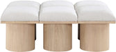 Meridian Furniture - Pavilion Cream Boucle Fabric Upholstered 6pc. Bench - 465Cream-6D - GreatFurnitureDeal
