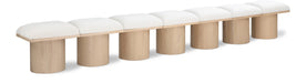 Meridian Furniture - Pavilion Cream Boucle Fabric Upholstered 7pc. Bench - 465Cream-7A - GreatFurnitureDeal
