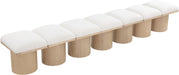 Meridian Furniture - Pavilion Cream Boucle Fabric Upholstered 7pc. Bench - 465Cream-7A - GreatFurnitureDeal