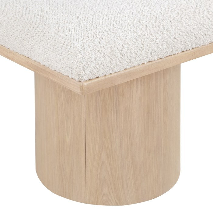 Meridian Furniture - Pavilion Cream Boucle Fabric Upholstered 7pc. Bench - 465Cream-7A - GreatFurnitureDeal