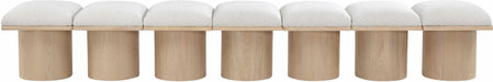 Meridian Furniture - Pavilion Cream Boucle Fabric Upholstered 7pc. Bench - 465Cream-7B - GreatFurnitureDeal