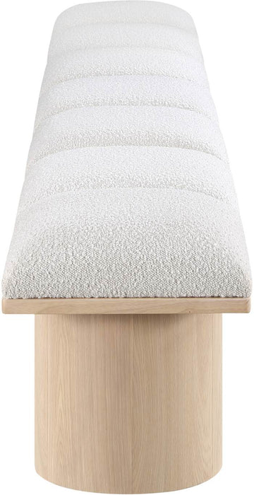 Meridian Furniture - Pavilion Cream Boucle Fabric Upholstered 7pc. Bench - 465Cream-7B - GreatFurnitureDeal