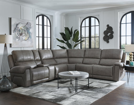 Southern Motion REVIVE - 466 Burton Triple Power 6 Piece Sectional Sofa in Reno Charcoal - 466-03P-46P-80-84-98P-04P - GreatFurnitureDeal
