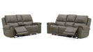 Southern Motion REVIVE - 466 Burton Triple Power Sofa in Reno Charcoal - 466-64P - GreatFurnitureDeal