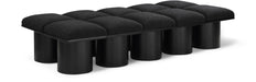 Meridian Furniture - Pavilion Black Boucle Fabric Upholstered 10pc. Bench - 466Black-10D - GreatFurnitureDeal