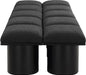 Meridian Furniture - Pavilion Black Boucle Fabric Upholstered 10pc. Bench - 466Black-10D - GreatFurnitureDeal