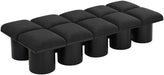 Meridian Furniture - Pavilion Black Boucle Fabric Upholstered 10pc. Bench - 466Black-10D - GreatFurnitureDeal