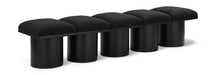 Meridian Furniture - Pavilion Black Boucle Fabric Upholstered 5pc. Bench - 466Black-5B - GreatFurnitureDeal
