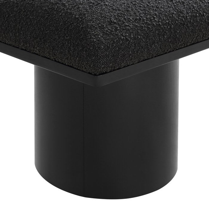 Meridian Furniture - Pavilion Black Boucle Fabric Upholstered 5pc. Bench - 466Black-5B - GreatFurnitureDeal