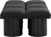 Meridian Furniture - Pavilion Black Boucle Fabric Upholstered 6pc. Bench - 466Black-6D - GreatFurnitureDeal