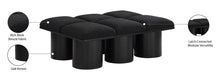 Meridian Furniture - Pavilion Black Boucle Fabric Upholstered 6pc. Bench - 466Black-6D - GreatFurnitureDeal
