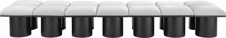 Meridian Furniture - Pavilion Cream Boucle Fabric Upholstered 14pc. Bench - 466Cream-14C - GreatFurnitureDeal