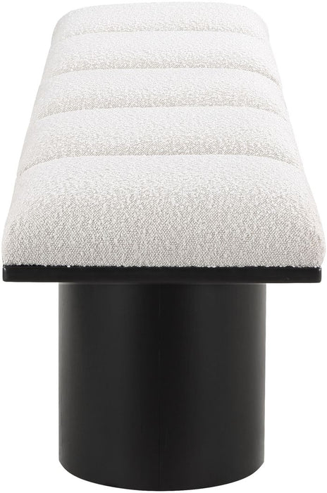 Meridian Furniture - Pavilion Cream Boucle Fabric Upholstered 5pc. Bench - 466Cream-5A - GreatFurnitureDeal
