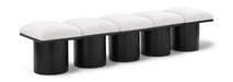 Meridian Furniture - Pavilion Cream Boucle Fabric Upholstered 5pc. Bench - 466Cream-5B - GreatFurnitureDeal