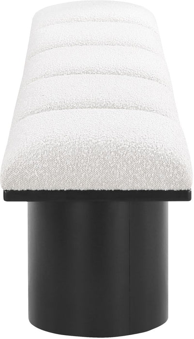 Meridian Furniture - Pavilion Cream Boucle Fabric Upholstered 5pc. Bench - 466Cream-5B - GreatFurnitureDeal