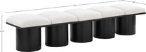 Meridian Furniture - Pavilion Cream Boucle Fabric Upholstered 5pc. Bench - 466Cream-5B - GreatFurnitureDeal