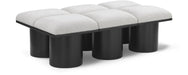 Meridian Furniture - Pavilion Cream Boucle Fabric Upholstered 6pc. Bench - 466Cream-6C - GreatFurnitureDeal