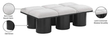 Meridian Furniture - Pavilion Cream Boucle Fabric Upholstered 6pc. Bench - 466Cream-6C - GreatFurnitureDeal