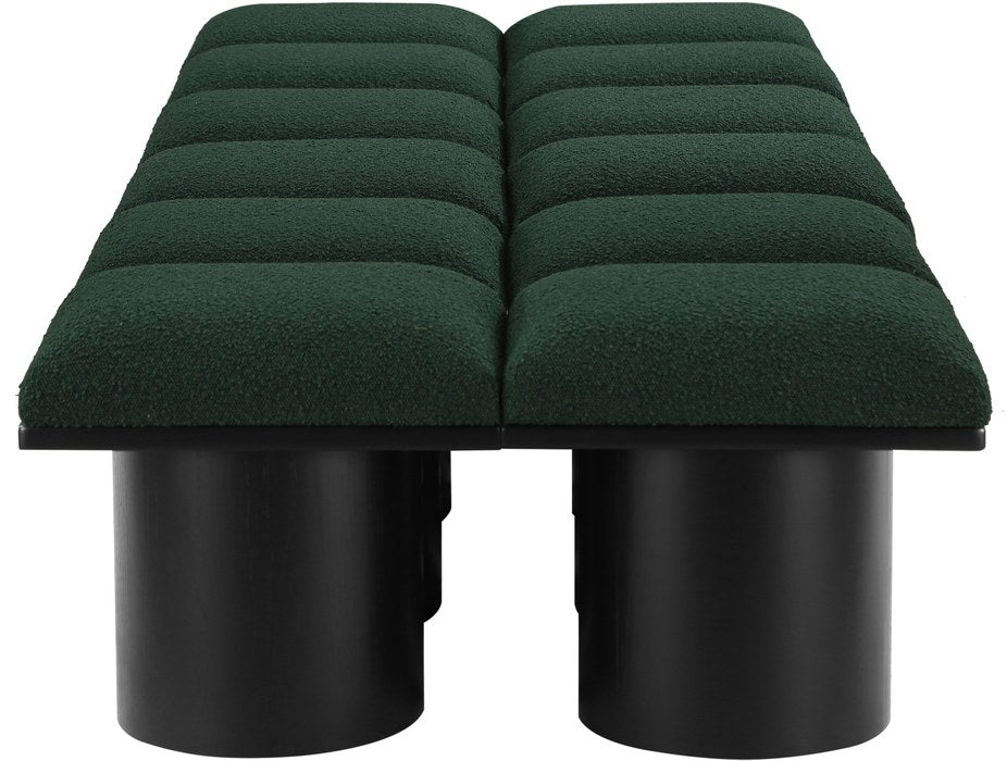 Meridian Furniture - Pavilion Green Boucle Fabric Upholstered 12pc. Bench - 466Green-12C - GreatFurnitureDeal
