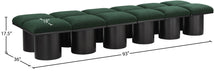 Meridian Furniture - Pavilion Green Boucle Fabric Upholstered 12pc. Bench - 466Green-12C - GreatFurnitureDeal