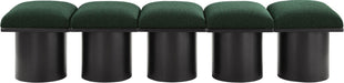 Meridian Furniture - Pavilion Green Boucle Fabric Upholstered 5pc. Bench - 466Green-5B - GreatFurnitureDeal