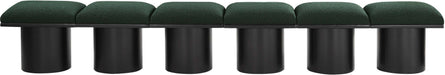 Meridian Furniture - Pavilion Green Boucle Fabric Upholstered 6pc. Bench - 466Green-6A - GreatFurnitureDeal