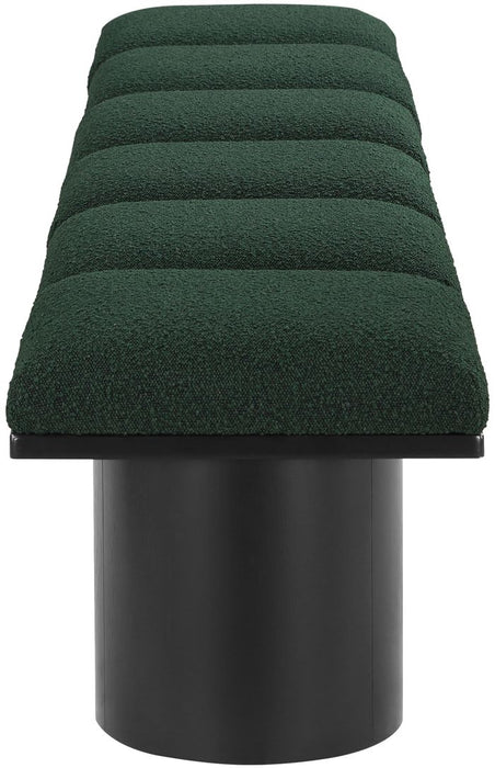 Meridian Furniture - Pavilion Green Boucle Fabric Upholstered 6pc. Bench - 466Green-6A - GreatFurnitureDeal