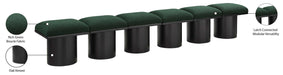 Meridian Furniture - Pavilion Green Boucle Fabric Upholstered 6pc. Bench - 466Green-6A - GreatFurnitureDeal