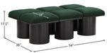 Meridian Furniture - Pavilion Green Boucle Fabric Upholstered 6pc. Bench - 466Green-6C - GreatFurnitureDeal