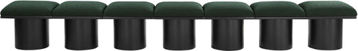 Meridian Furniture - Pavilion Green Boucle Fabric Upholstered 7pc. Bench - 466Green-7A - GreatFurnitureDeal