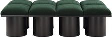 Meridian Furniture - Pavilion Green Boucle Fabric Upholstered 8pc. Bench - 466Green-8D - GreatFurnitureDeal