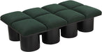 Meridian Furniture - Pavilion Green Boucle Fabric Upholstered 8pc. Bench - 466Green-8D - GreatFurnitureDeal