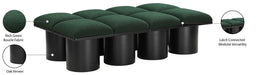 Meridian Furniture - Pavilion Green Boucle Fabric Upholstered 8pc. Bench - 466Green-8D - GreatFurnitureDeal