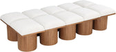 Meridian Furniture - Pavilion Cream Boucle Fabric Upholstered 10pc. Bench - 467Cream-10D - GreatFurnitureDeal