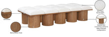 Meridian Furniture - Pavilion Cream Boucle Fabric Upholstered 10pc. Bench - 467Cream-10D - GreatFurnitureDeal