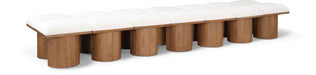 Meridian Furniture - Pavilion Cream Boucle Fabric Upholstered 14pc. Bench - 467Cream-14C - GreatFurnitureDeal
