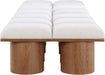 Meridian Furniture - Pavilion Cream Boucle Fabric Upholstered 14pc. Bench - 467Cream-14C - GreatFurnitureDeal