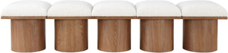 Meridian Furniture - Pavilion Cream Boucle Fabric Upholstered 5pc. Bench - 467Cream-5B - GreatFurnitureDeal
