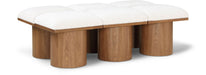 Meridian Furniture - Pavilion Cream Boucle Fabric Upholstered 6pc. Bench - 467Cream-6C - GreatFurnitureDeal