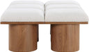 Meridian Furniture - Pavilion Cream Boucle Fabric Upholstered 6pc. Bench - 467Cream-6C - GreatFurnitureDeal
