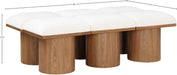 Meridian Furniture - Pavilion Cream Boucle Fabric Upholstered 6pc. Bench - 467Cream-6C - GreatFurnitureDeal