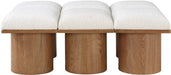 Meridian Furniture - Pavilion Cream Boucle Fabric Upholstered 6pc. Bench - 467Cream-6D - GreatFurnitureDeal